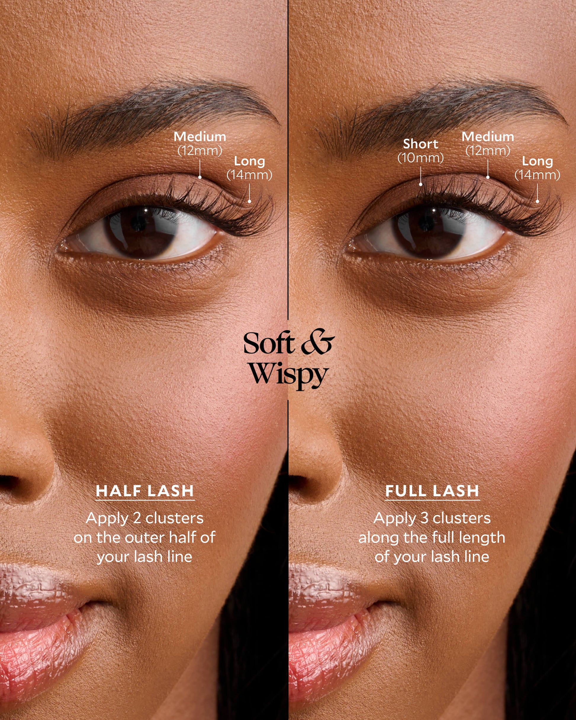 Soft & Wispy -Xtensions™ Self-Stick Lash Clusters