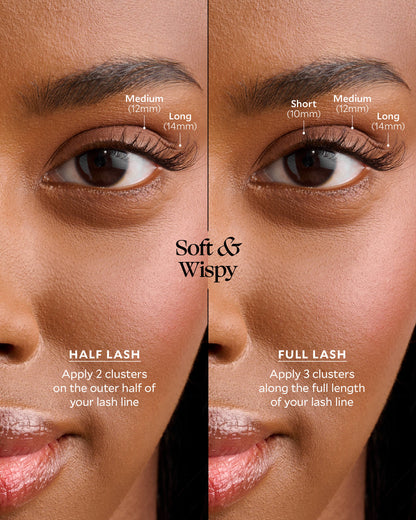 Soft & Wispy -Xtensions™ Self-Stick Lash Clusters