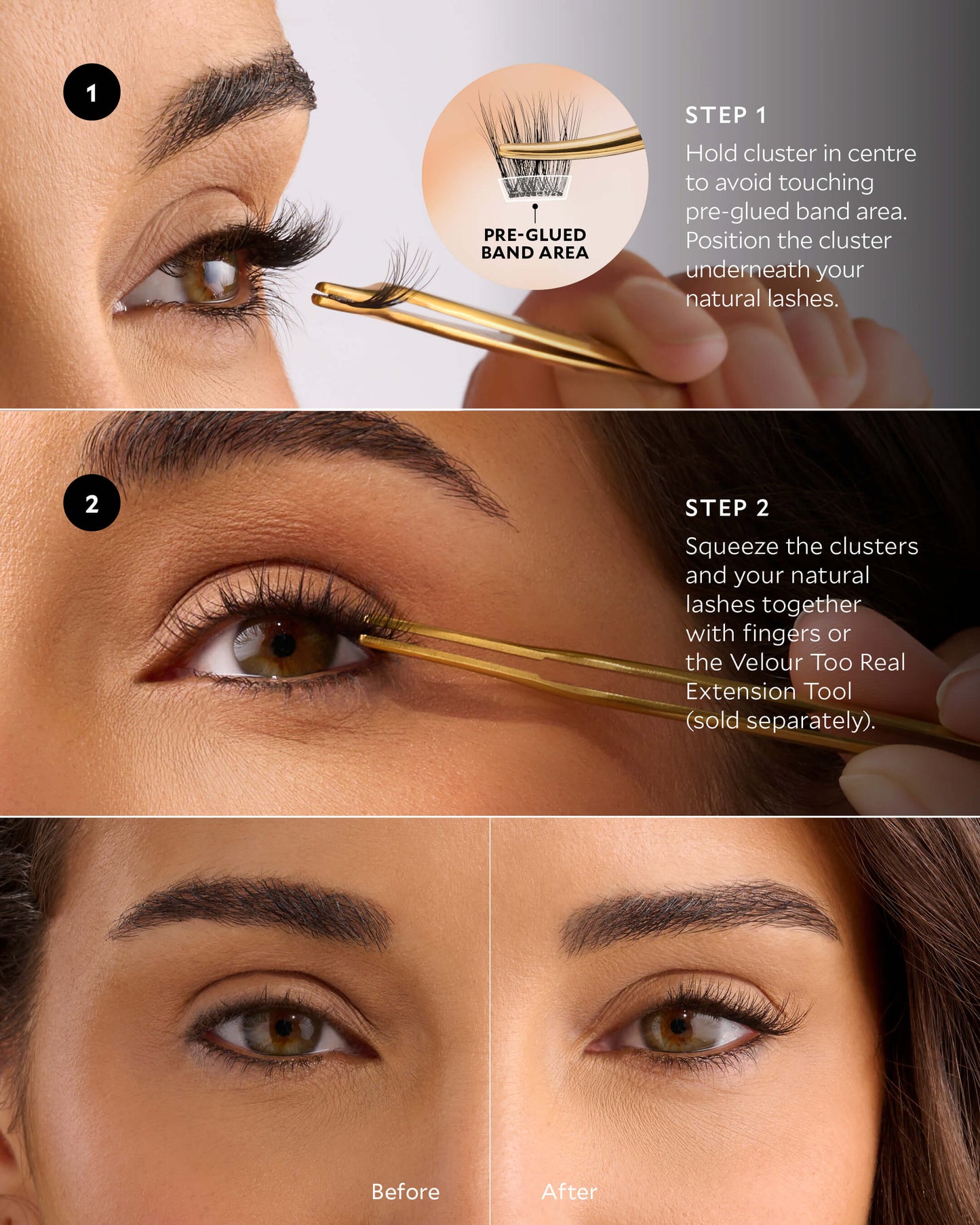 Soft & Wispy -Xtensions™ Self-Stick Lash Clusters