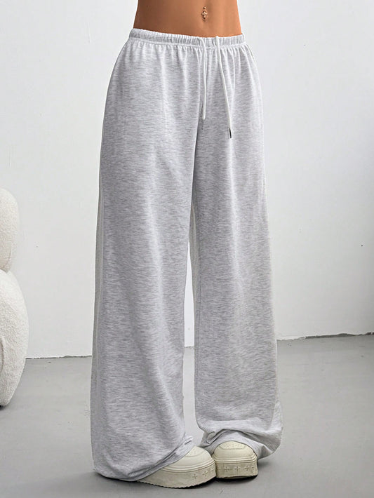 Ezwear Women'S Summer Simple Front Tie Loose Sweatpants, Casual Daily Wear