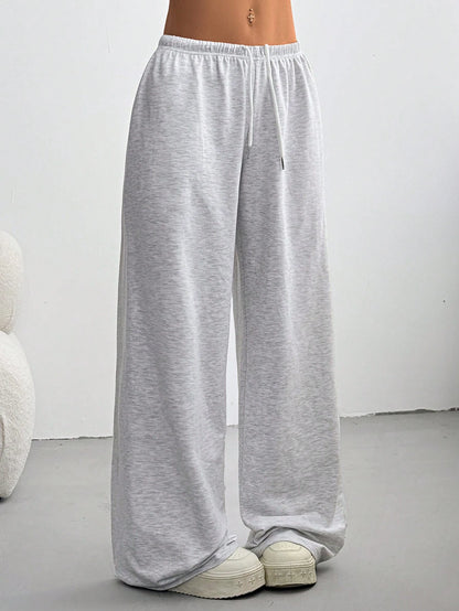Ezwear Women'S Summer Simple Front Tie Loose Sweatpants, Casual Daily Wear