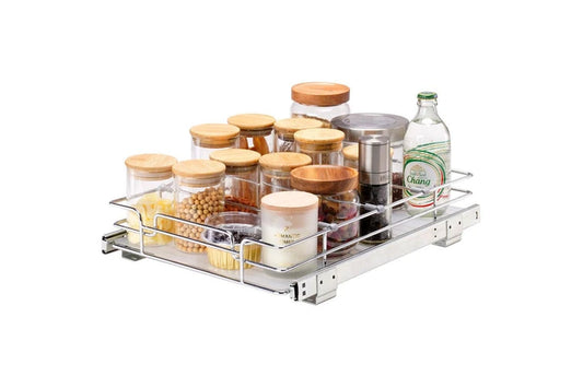 Pull Out Cabinet under Sink Organizer 11.5 X 16.5 Inch Wire Drawer Basket